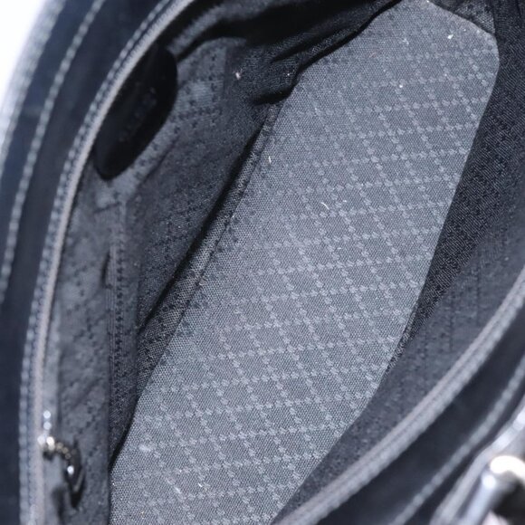 GUCCI Bamboo Hand Bag Canvas 2way Black 000 1705 0588 Auth ep7659 - Picture 10 of 16